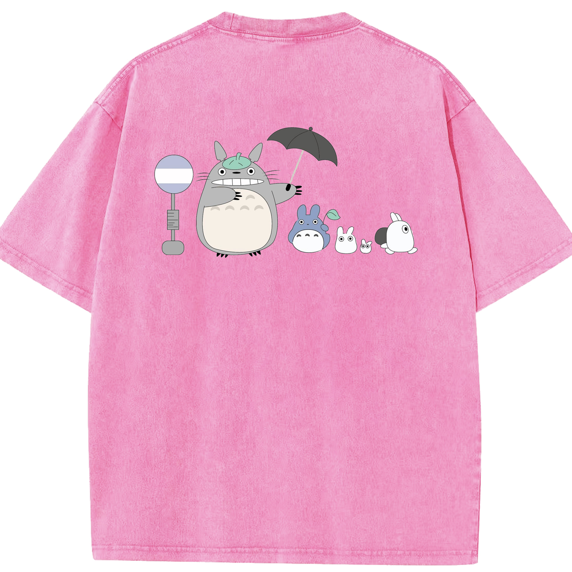 （画像用） となりのトトロ 草壁メイ 草壁サツキ My Neighbor Totoro Satsuki Kusakabe Mei Kusakabe 綿100% ヴィンテージ風 半袖Tシャツ（背面プリント）